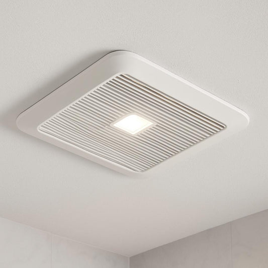 WhisperSense DC fan-LED Lights Motion and Humidity Sensors Delay Timer Pick-A-Flow Speed Selector 50, 80 or 110 CFM