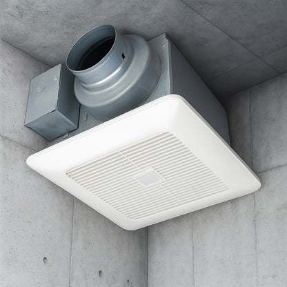 WhisperSense DC fan-LED Lights Motion and Humidity Sensors Delay Timer Pick-A-Flow Speed Selector 50, 80 or 110 CFM