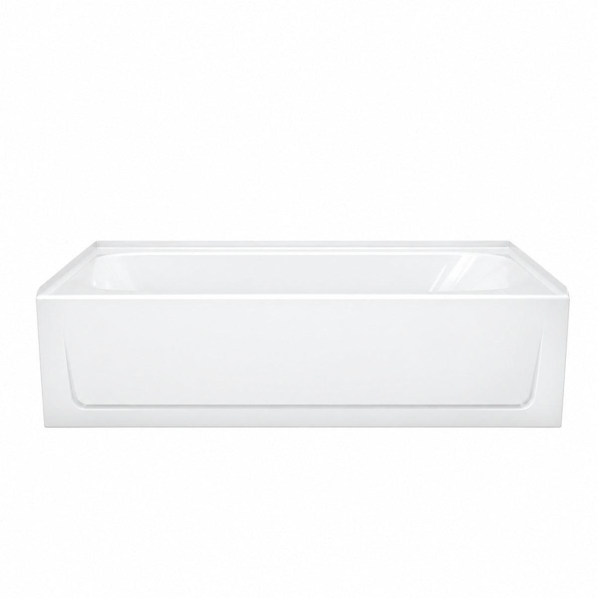 Bootz Industries Maui 60 in x 30 in Alcove Soaking Bathtub with Left Drain in White