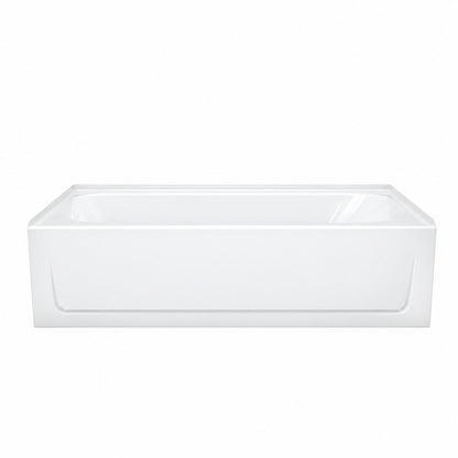 Bootz Industries Maui 60 in x 30 in Alcove Soaking Bathtub with Left Drain in White