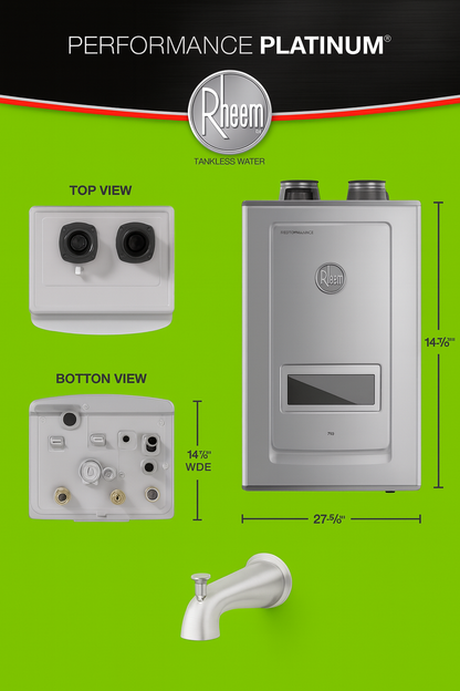 Rheem Performance Platinum 11 GPM High Efficiency Indoor Recirculating Natural Gas Tankless Water Heater