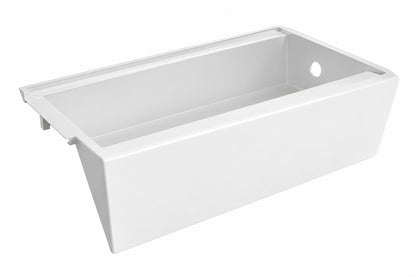 Bootz Industries Honolulu 46 in x 27 in Alcove Soaking Bathtub with Right Drain in White 011 3378 00