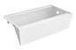 Bootz Industries Honolulu 46 in x 27 in Alcove Soaking Bathtub with Right Drain in White 011 3378 00