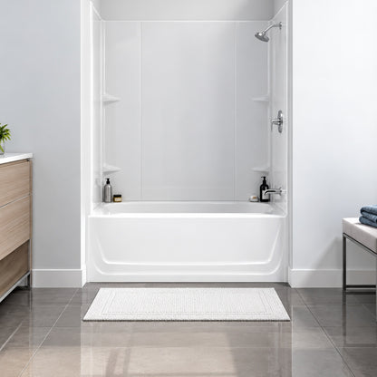 Bootz Industries Honolulu 46 in x 27 in Alcove Soaking Bathtub with Right Drain in White 011 3378 00