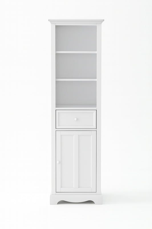 Home Decorators Collection Fremont 20 in. W x 14 in. D x 65 in. H White Freestanding Linen Cabinet