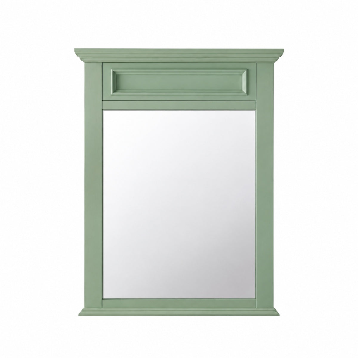Home Decorators Collection Sadie 28 in W x 36 in H Rectangular Wood Framed Wall Bathroom Vanity Mirror in Antique Light Cyan