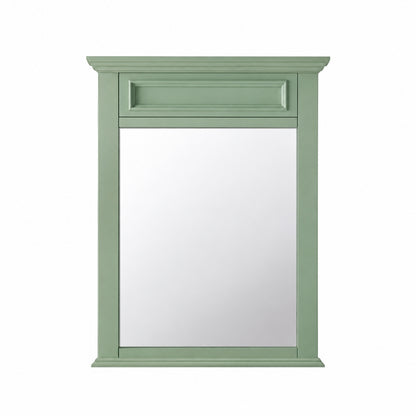 Home Decorators Collection Sadie 28 in W x 36 in H Rectangular Wood Framed Wall Bathroom Vanity Mirror in Antique Light Cyan