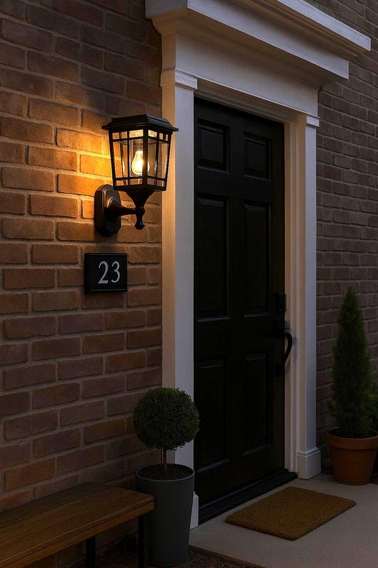 GAMA SONIC Prairie Bulb Single Black Integrated LED Outdoor Solar Post Light with 3 Mounting Options Fitter Pier and Wall Mounts GS 114B FPW BLK/303966874#overlay