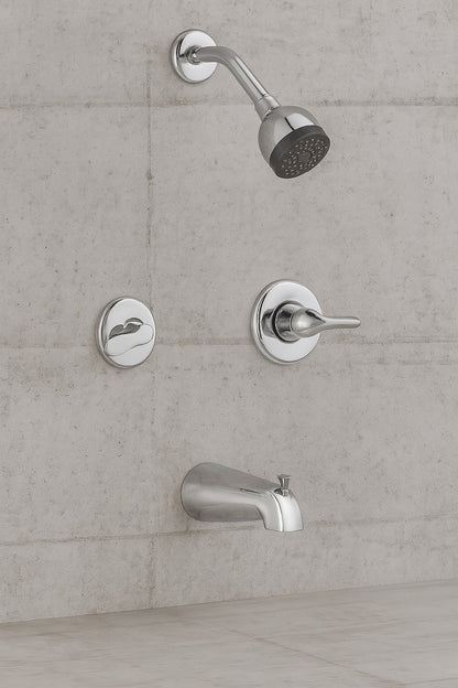 Aragon Double Handle 1-Spray Tub and Shower Faucet 1.8 GPM in Chrome (Valve Included)