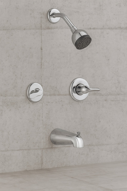 Aragon Double Handle 1-Spray Tub and Shower Faucet 1.8 GPM in Chrome (Valve Included)