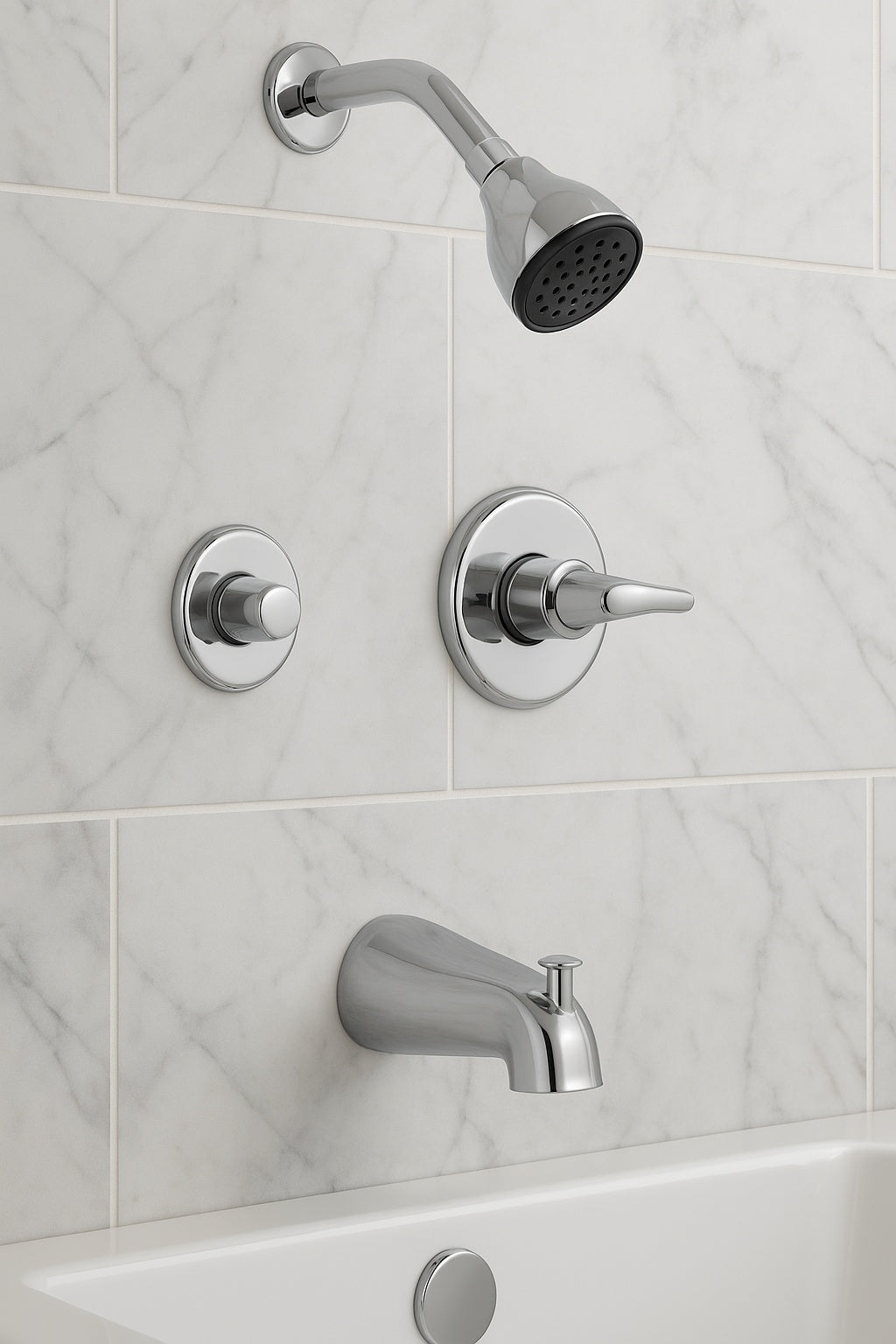 Aragon Double Handle 1-Spray Tub and Shower Faucet 1.8 GPM in Chrome (Valve Included)