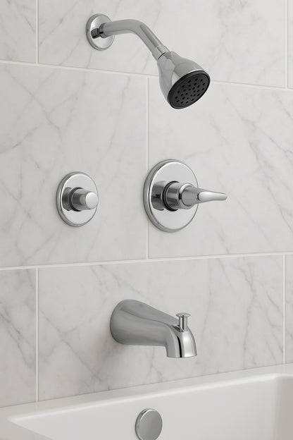Aragon Double Handle 1-Spray Tub and Shower Faucet 1.8 GPM in Chrome (Valve Included)