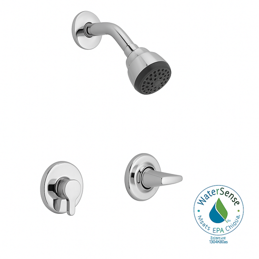 Glacier Bay Aragon 2 Handle 1 Spray Shower Faucet in Polished Chrome Valve Included HD833X 0101/325160390