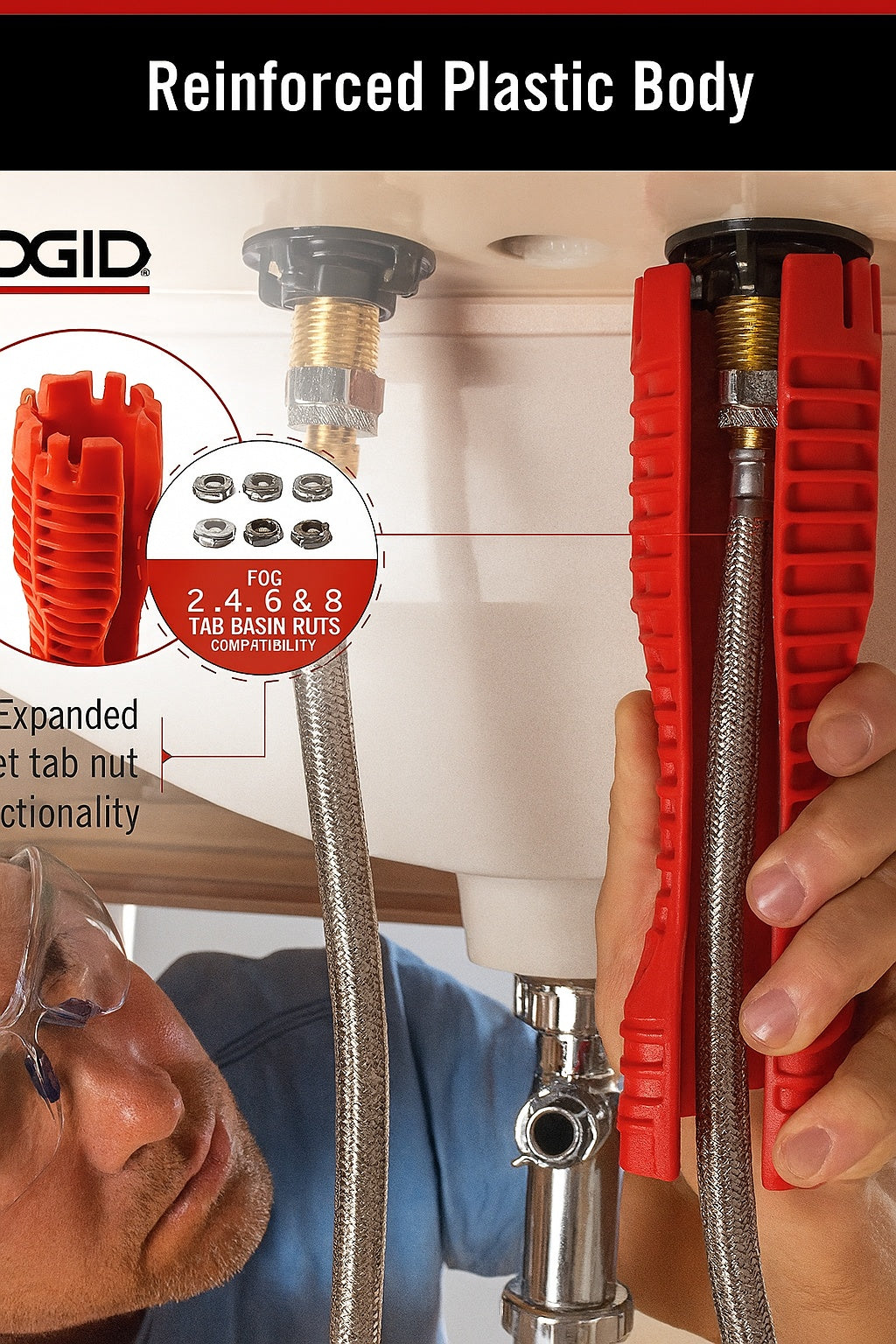 EZ Change Plumbing Wrench Faucet Installation and Removal Tool 56988