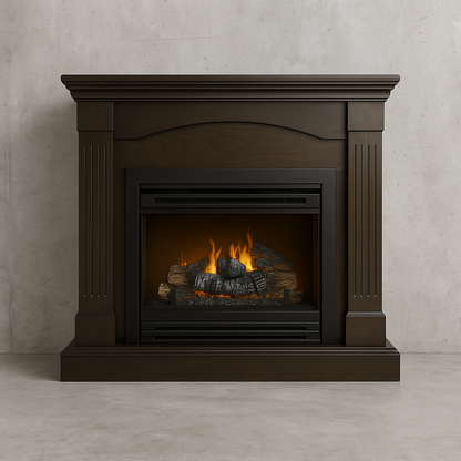 Pleasant Hearth 20,000 BTU 36 in. Compact Convertible Ventless Propane Gas Fireplace in Tobacco