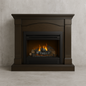 Pleasant Hearth 20,000 BTU 36 in. Compact Convertible Ventless Propane Gas Fireplace in Tobacco