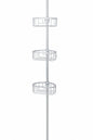 Zenna Home Tension Pole Corner Rust Resistant Shower Caddy in Satin Chrome