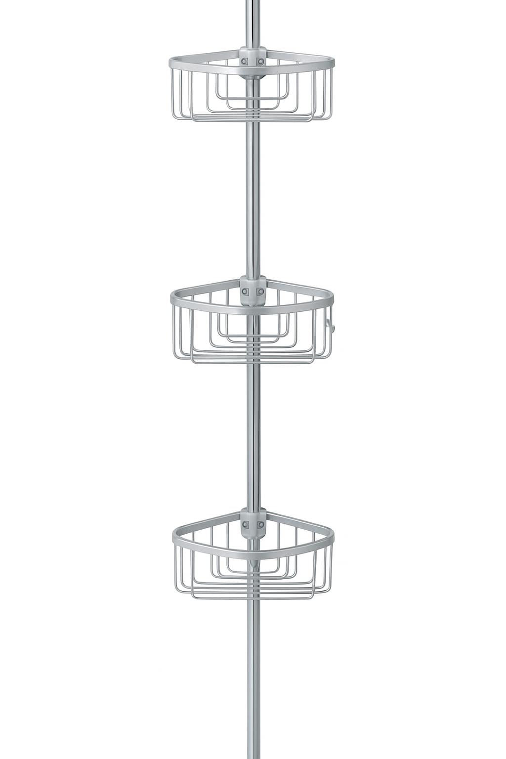 Glacier Bay Rustproof Tension Pole Shower Caddy in Satin Chrome