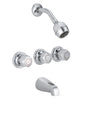 KEENEY Belanger 3-Handle 2-Spray Tub and Shower Faucet in Polished Chrome (Valve Included)