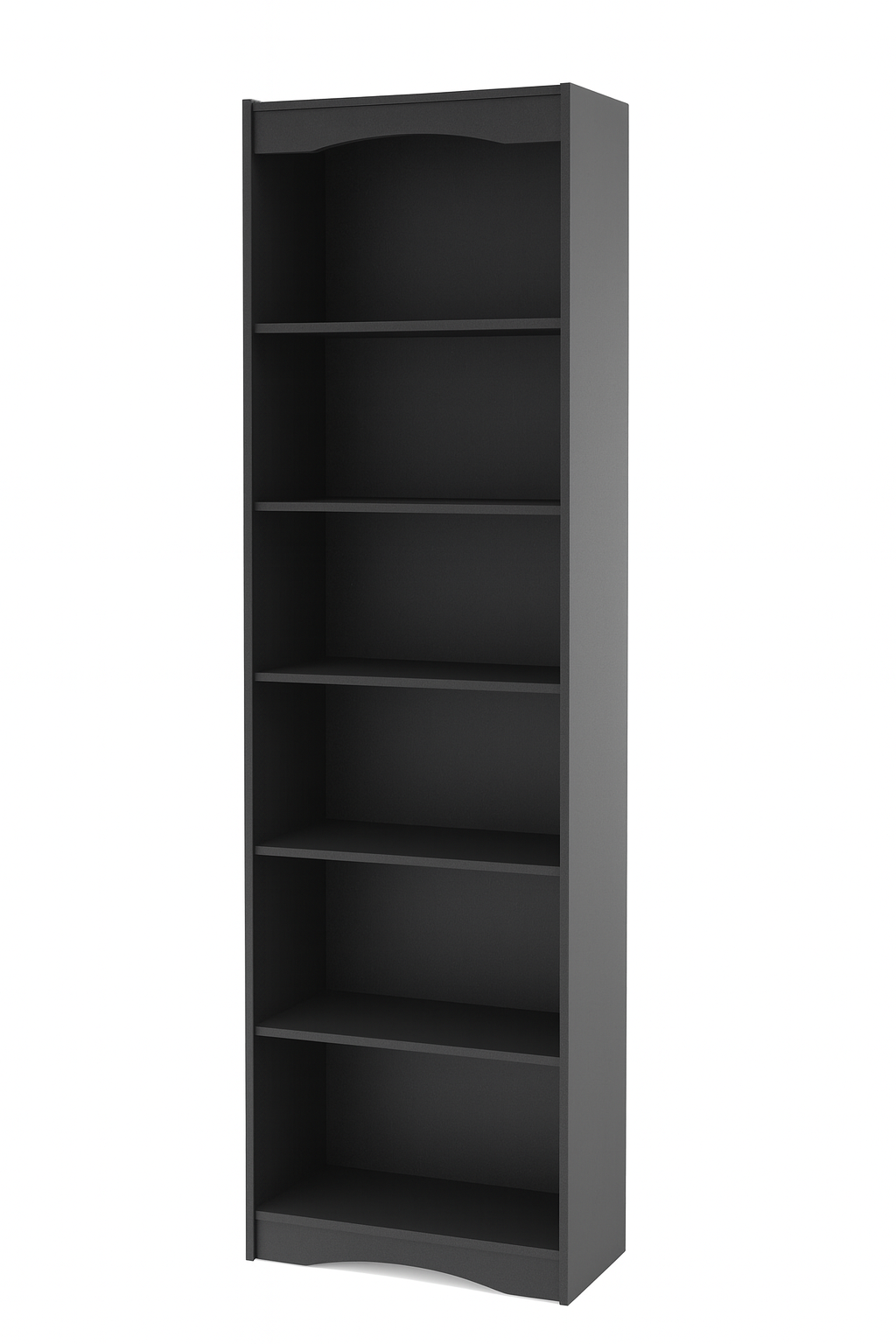 CorLiving Hawthorn 72 in. Midnight Black Wood 5-shelf Standard Bookcase with Adjustable Shelves