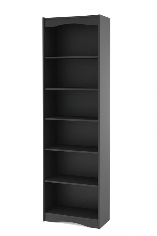 CorLiving Hawthorn 72 in. Midnight Black Wood 5-shelf Standard Bookcase with Adjustable Shelves