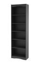 CorLiving Hawthorn 72 in. Midnight Black Wood 5-shelf Standard Bookcase with Adjustable Shelves