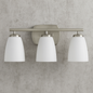 Progress Lighting
Leap Collection 23 in. 3-Light Brushed Nickel Etched Glass Modern Bathroom Vanity Light