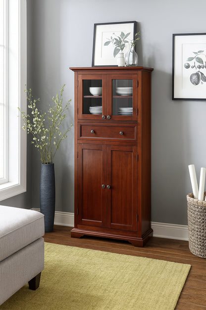 Home Decorators Collection Hampton Harbor 25 In W X 14 In D X 53 In H Brown Freestanding Linen Cabinet