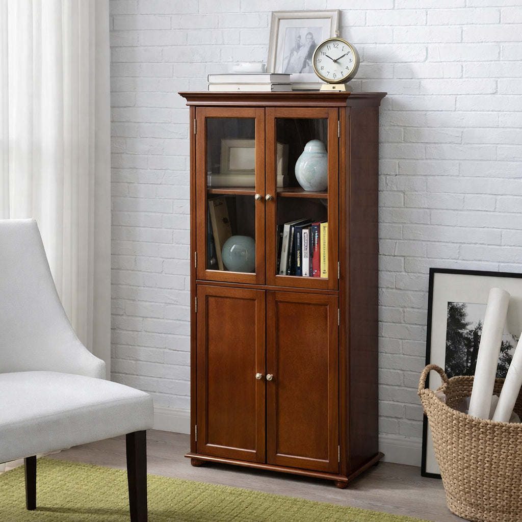 Home Decorators Collection Hampton Harbor 25 In W X 14 In D X 53 In H Brown Freestanding Linen Cabinet