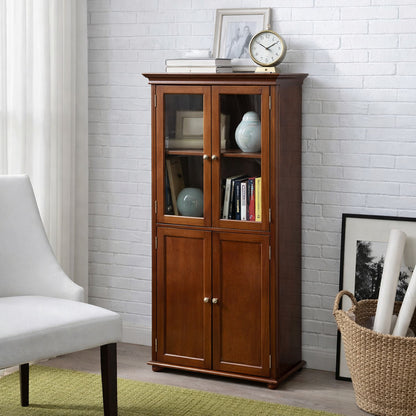 Home Decorators Collection Hampton Harbor 25 In W X 14 In D X 53 In H Brown Freestanding Linen Cabinet