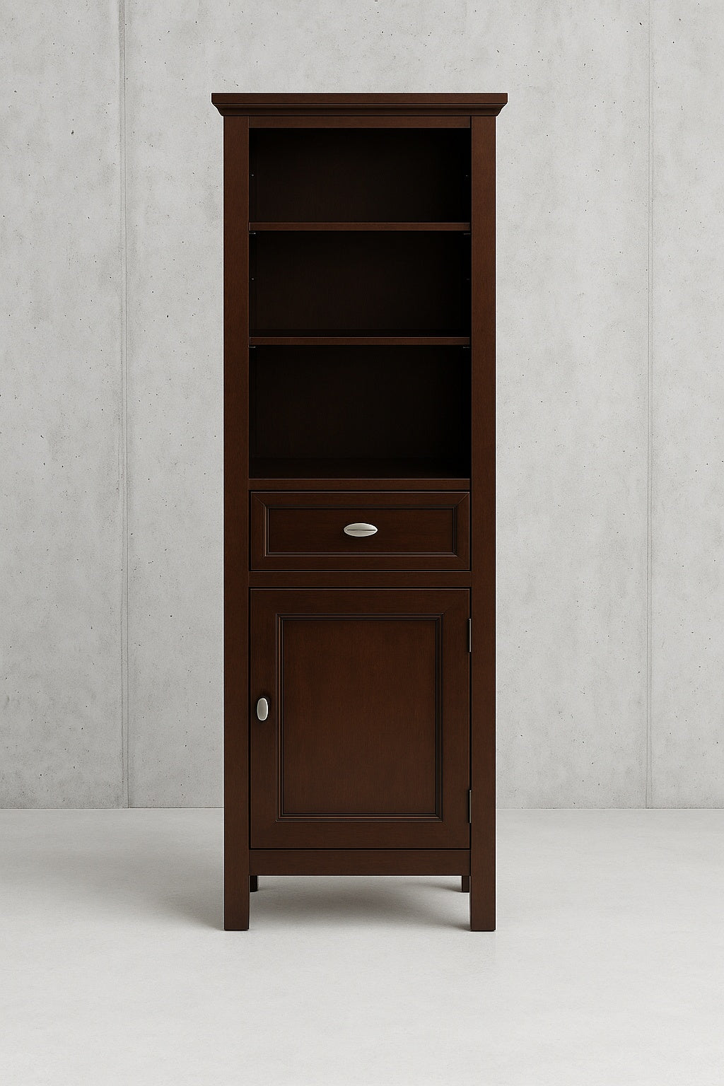 Home Decorators Collection Austell 20 in W x 60 in H x 14 in D Bathroom Linen Storage Cabinet in Espresso BF 25232 ES/204837108 600607456844 Home Decorators Collection