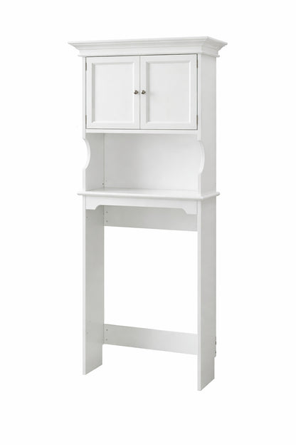 Home Decorators Collection Hampton Harbor 24 25 in W x 66 5 in H x 10 5 in D White Over the Toilet Storage