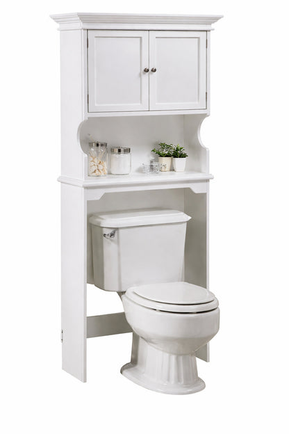 Home Decorators Collection Hampton Harbor 24 25 in W x 66 5 in H x 10 5 in D White Over the Toilet Storage
