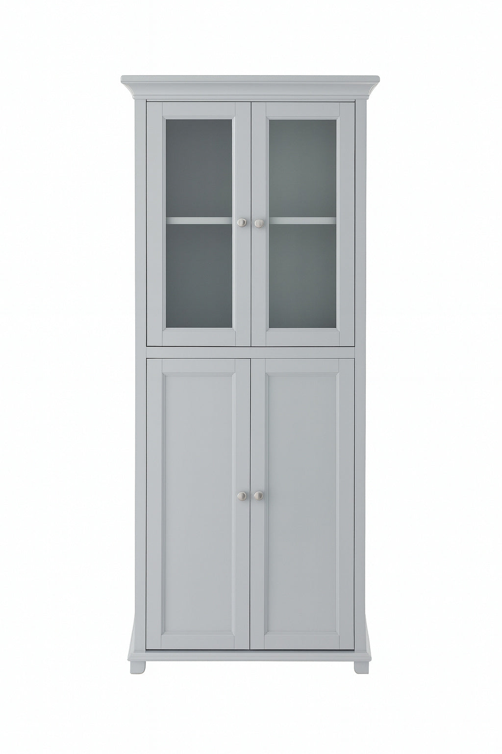Home Decorators Collection Hampton Harbor 25 In W X 14 In D X 53 In H Gray Freestanding Linen Cabinet