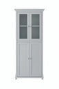 Home Decorators Collection Hampton Harbor 25 In W X 14 In D X 53 In H Gray Freestanding Linen Cabinet