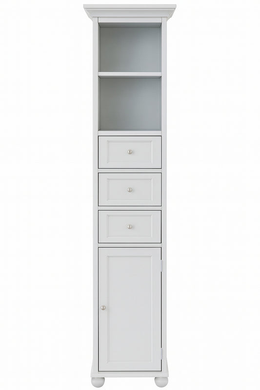 Home Decorators Collection Hampton Harbor 15 In W X 10 In D X 68 In H Gray Freestanding Linen Cabinet