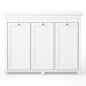 Home Decorators Collection Hampton Harbor 37 in. Triple Tilt-Out Hamper in White