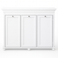 Home Decorators Collection Hampton Harbor 37 in Triple Tilt Out Hamper in White