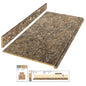 Hampton Bay 6 ft. Straight Laminate Countertop All-Inclusive Kit in Winter Carnival with Full Wrap Ogee Edge and Loose Backsplash
