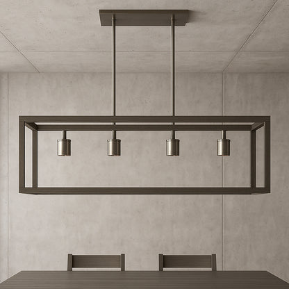 Hampton Bay Boswell Quarter 34 in 5 Light Brushed Nickel Farmhouse Linear Chandelier with Weathered Wood Accents 7965HBBNDI/314967700 785247248261 Hampton Bay