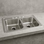 Elkay Celebrity 43 in Drop in Double Bowl 20 Gauge Stainless Steel Kitchen Sink Only