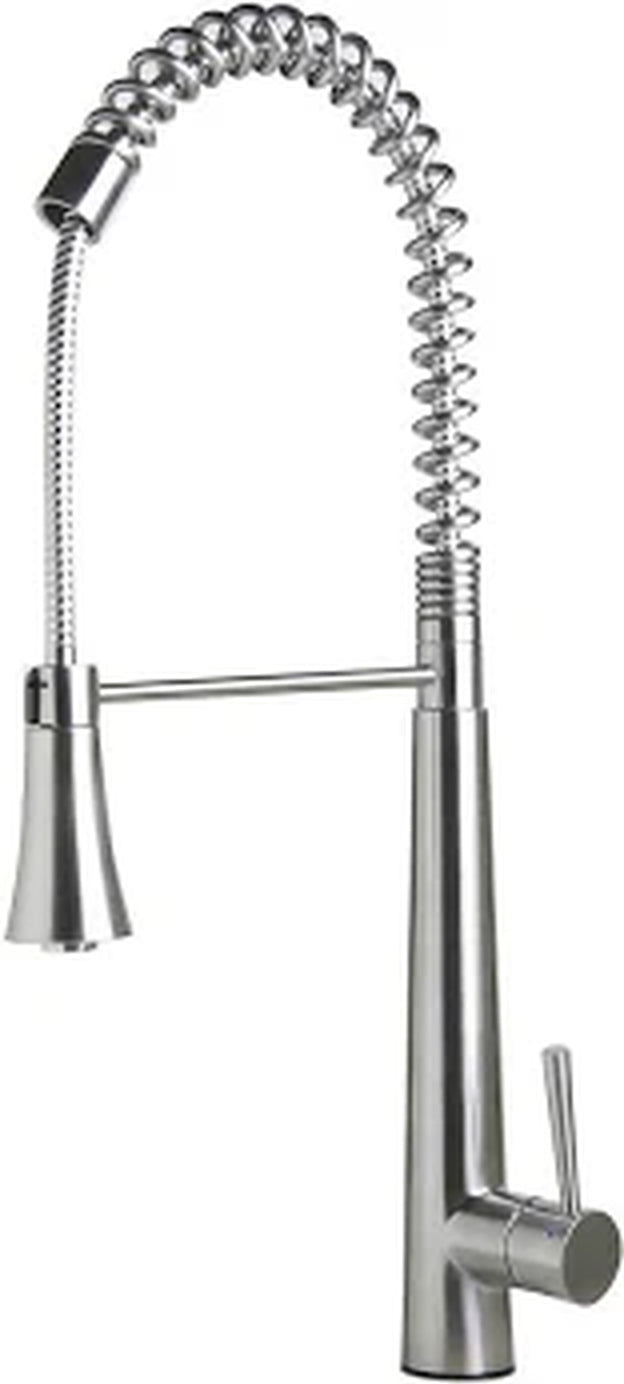 ALFI BRAND Single Handle Pull Down Sprayer Kitchen Faucet in Brushed Stainless Steel