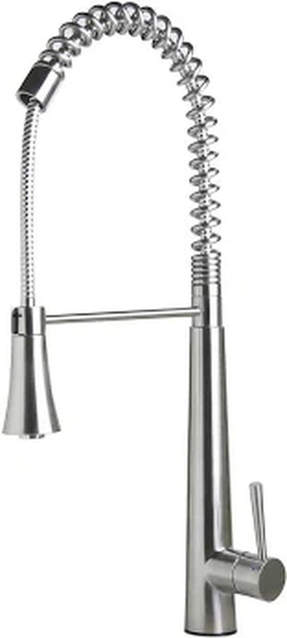 ALFI BRAND Single Handle Pull Down Sprayer Kitchen Faucet in Brushed Stainless Steel