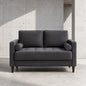 Lifestyle Solutions Lillith 52 4 in Heather Grey Tufted Polyester 2 Seater Loveseat with Square Arms