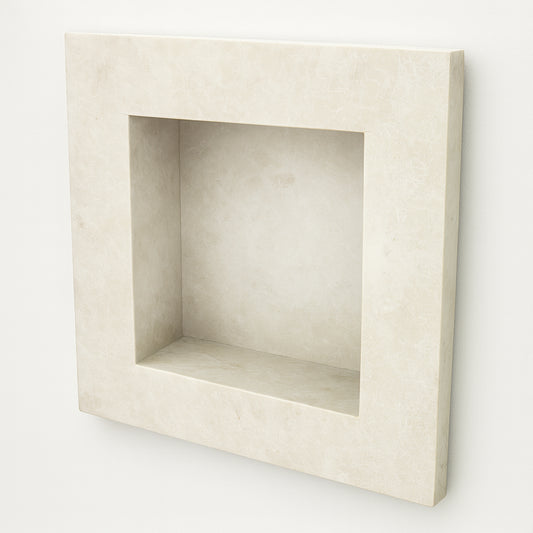 17 in x 17 in Square Recessed Shampoo Caddy in Calabria FLXRSC1717CA