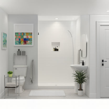 17 in x 17 in Square Recessed Shampoo Caddy in Calabria FLXRSC1717CA