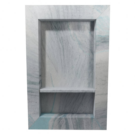 FlexStone 17 in. x 17 in. Square Recessed Shampoo Caddy in Triton
