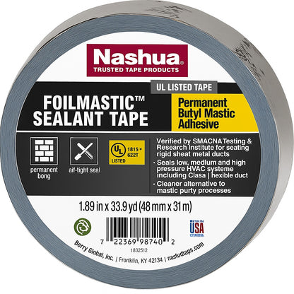 1.89 in. x 33.9 yd. Foilmastic Sealant Duct Tape
