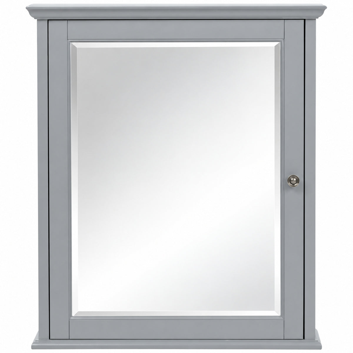 Home Decorators Collection Hamilton 23 75 in W x 27 in H Rectangular Wood Framed Wall Bathroom Vanity Mirror in Silver Aluminum 0567500270