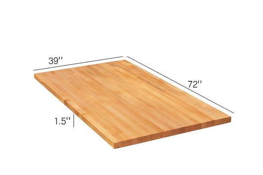 4 ft. L x 25 in. D Unfinished Birch Solid Wood Butcher Block Countertop With Eased Edge